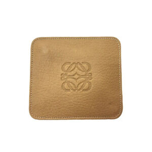 Loewe Anagram Leather Square Coin Purse Wallet Tan